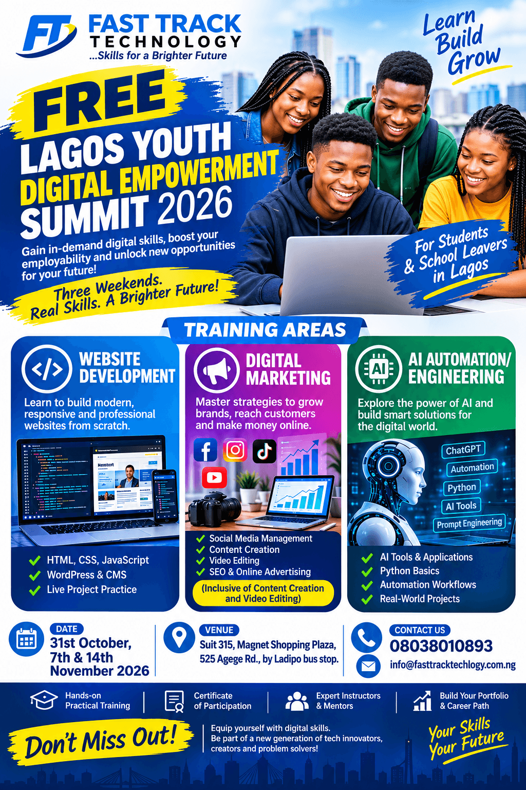 FREE LAGOS YOUTH DIGITAL EMPOWERMENT SUMMIT 2026