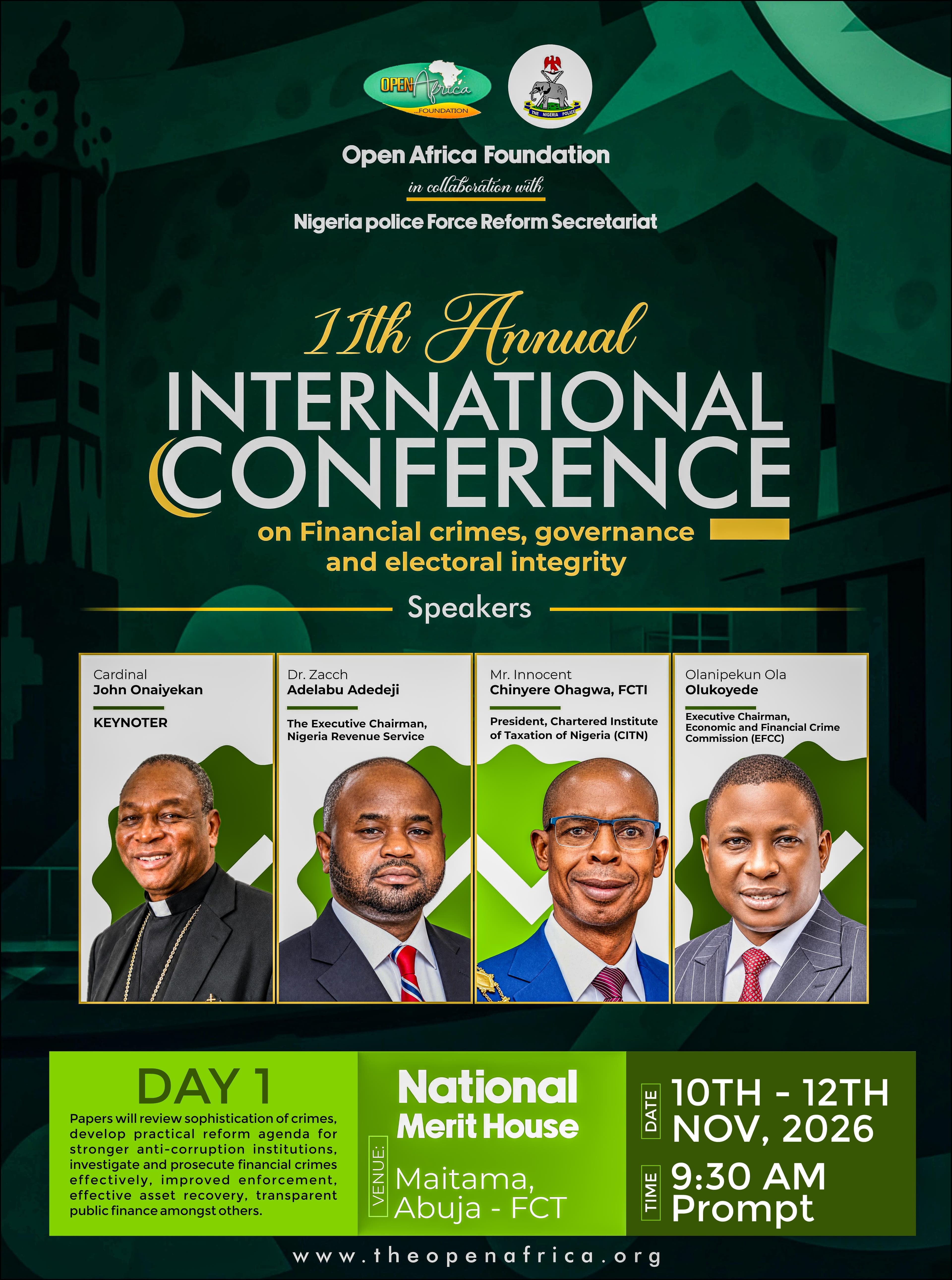11th Annual Conference on Financial Crime, Governance & Electoral Integrity
