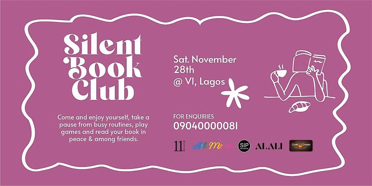 Silent Book Club VI: Victoria Island Lagos (Nov Edition)