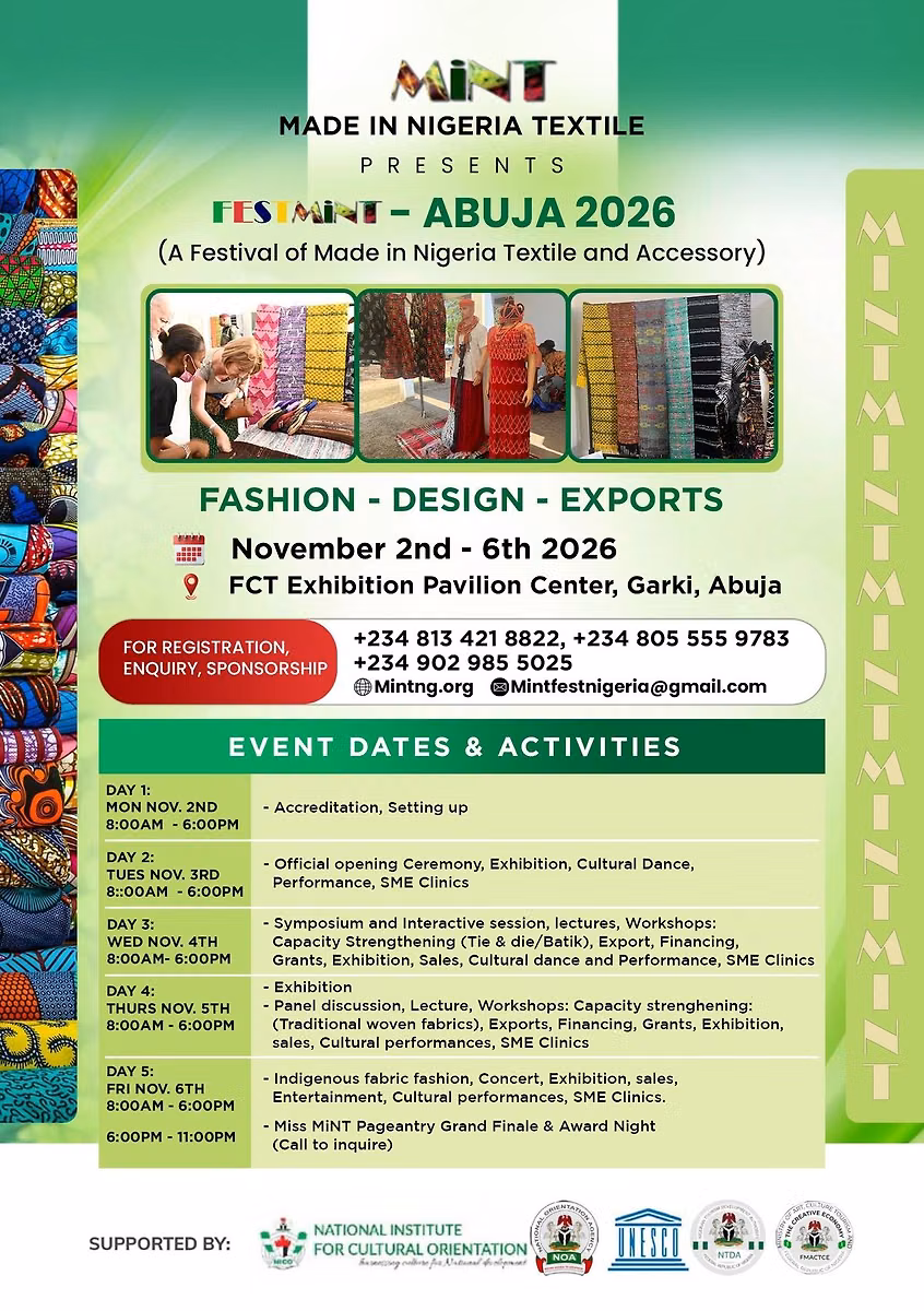 Festival of Made in Nigeria Textile and Accessory 2026 (FESTMiNT26))