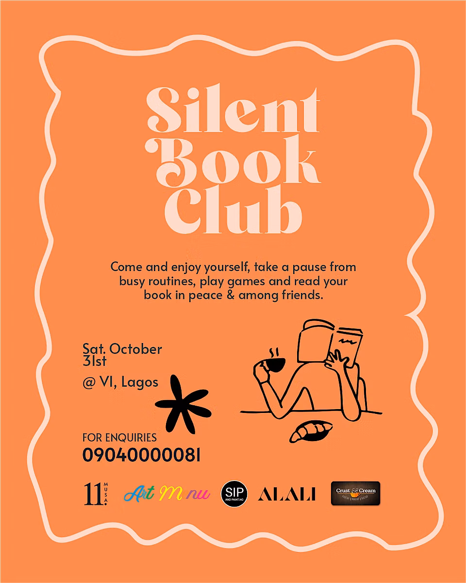 Silent Book Club VI: Victoria Island Lagos (Oct Edition)