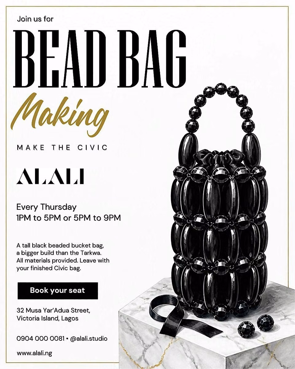 Bead Bag Making: The Civic at Alali Studio, Victoria Island